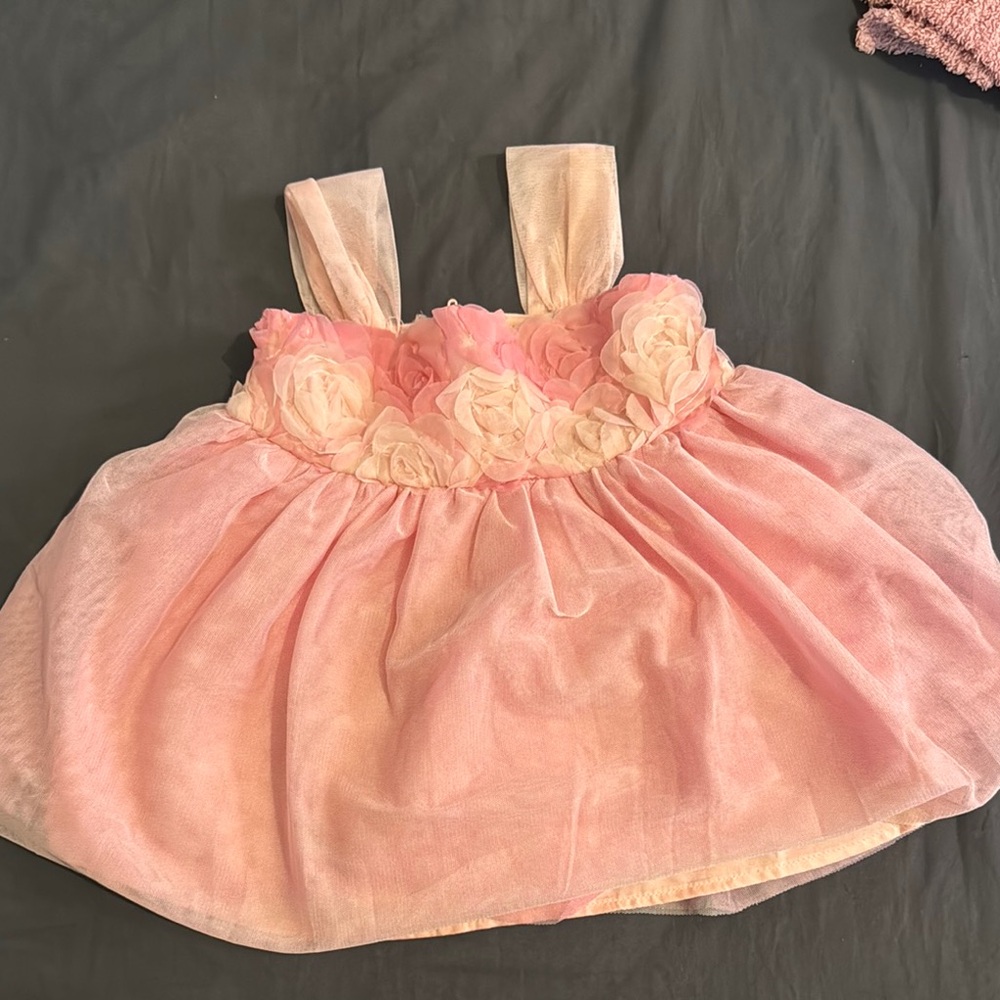 Pink Floral Baby Dress